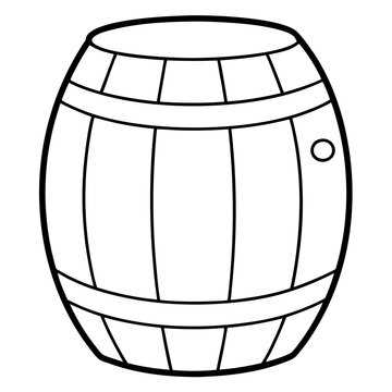 recommend clip art: Barrel drawing line art vector illustration
