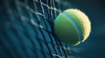 Illustration of a tennis ball on a tennis court