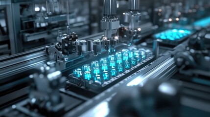 Factory Producing Hydrogen Fuel Cells Efficiently on a Modern Assembly Line