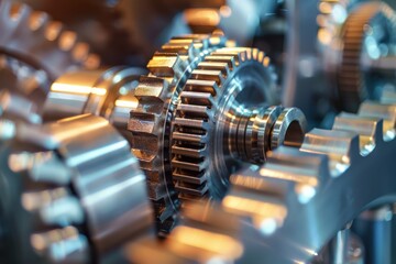 Close-up of Machine Gears