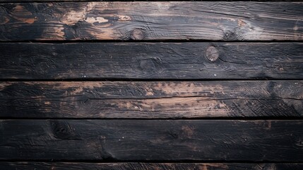 Obraz premium Dark weathered wooden planks rustic backdrop