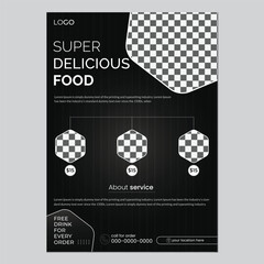 Food Flyer Design with restaurant menu design