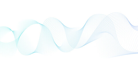 White wave curve lines banner background design. Abstract soft wave lines dynamic flowing blue isolated background. Vector Illustration of the gray pattern of lines. stripes on white.	
