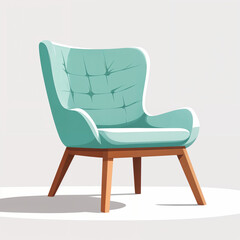 armchair isolated on white background