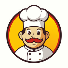 Chef Mascot Logo art vector illustration