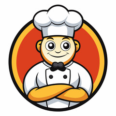 Chef Mascot Logo art vector illustration