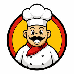 Chef Mascot Logo art vector illustration