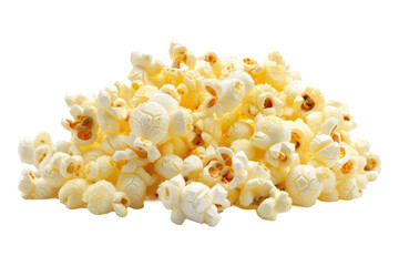 Heap of popcorn, isolated on transparent background