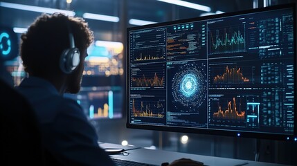 A computer screen showing real-time data analysis for AI predictions