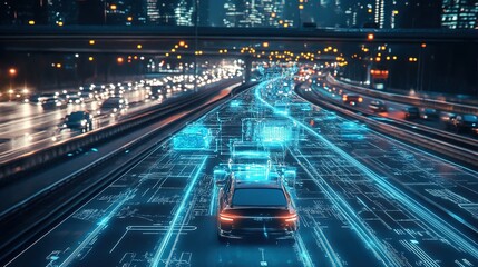 A concept image of AI driving innovation in various industries