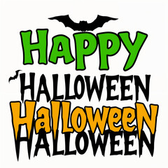 Obraz premium happy halloween text design