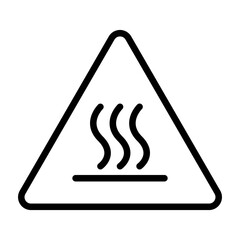 Hot Surface Vector Line Icon Design