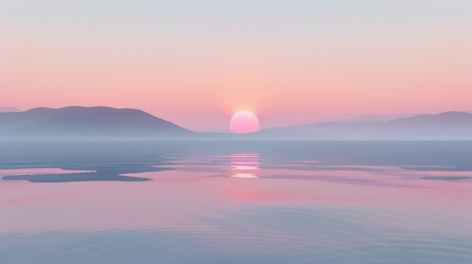 Tranquil Sunset over Still Waters