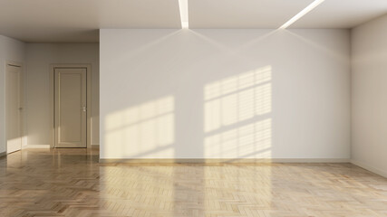 Large luxury modern bright interiors room mockup illustration living 3D rendering image