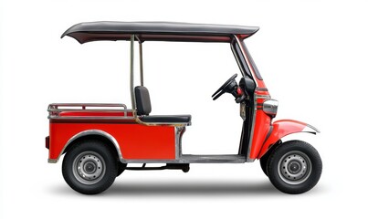 Obraz premium Minimalist Thai Tuk-Tuk Silhouette on Abstract White Background: Iconic Urban Transportation Symbol. Elegant Representation of Bangkok's Cultural Heritage and Modern City Life. Stylish Graphic Design 