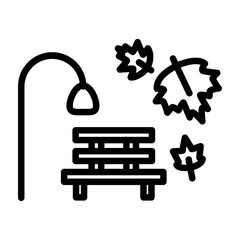 Park Vector Line Icon Design