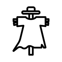 Scarycrow Vector Line Icon Design