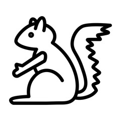 Squirrel Vector Line Icon Design