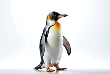 Fototapeta premium penguin isolated white background minimalist png design