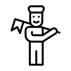 Marching Band Vector Line Icon Design