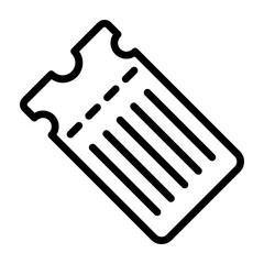 Parade Ticket Vector Line Icon Design