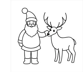 Santa Claus with festive ornaments vector.