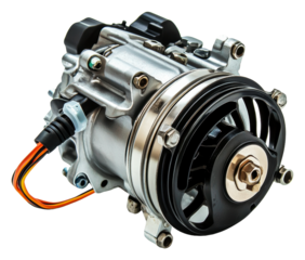 PNG Detailed view of a car air conditioning compressor