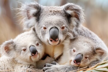 Naklejka premium a koala family