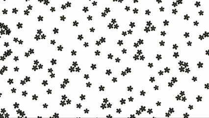 Fototapeta premium black flowers on white background 