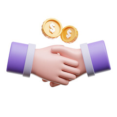 Business Partnership 3D Illustration