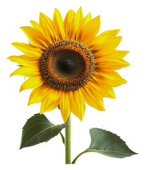 Fototapeta premium PNG Sunflower blooms on white background