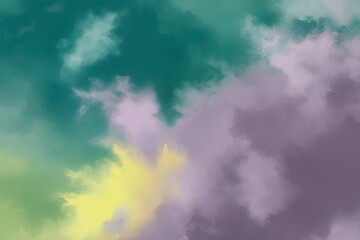 Obraz premium Teal Lavender and Sunny Yellow Ethereal Noise Gradient Background for Artistic Creations