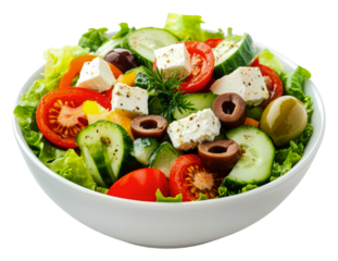 PNG Fresh garden salad with tomatoes and cucumbers