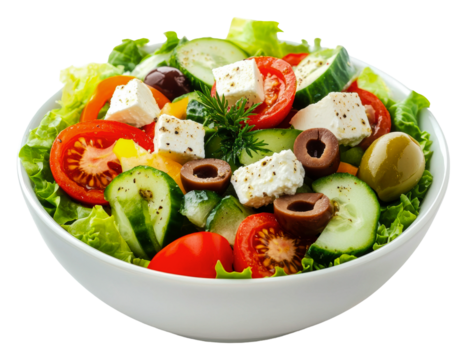 PNG Fresh garden salad with tomatoes and cucumbers - Powered by Adobe