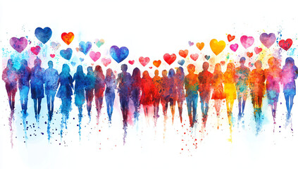 Watercolor Love Walk.