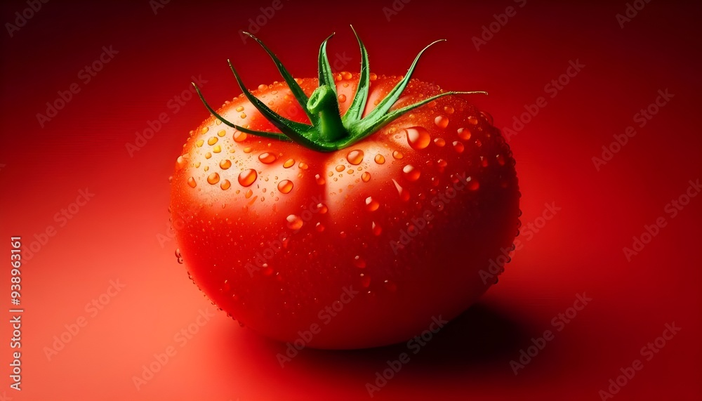 Wall mural tomato red background