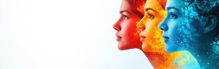 A diverse team of young women analyzes cyber security threats using AI technology creatively