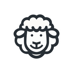 Sheep icon, animal head. lamb symbol. Vector illustration	
