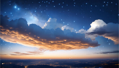 Fototapeta premium A vast sky painted with vibrant colors, symbolizing limitless possibilities and creativity as a canvas for dreams.