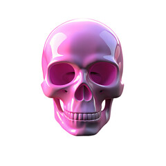 3D PNG Image of a skull on a transparent background, Halloween