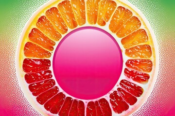 Vibrant Fruity Gradient Background with Energetic Orange Texture and Fun Fuchsia Elements
