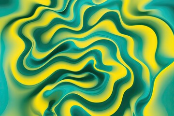 Vibrant Light Aqua and Bright Yellow Gradient Wave Background with Generous Text Area