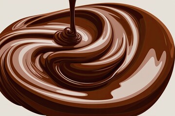 Silky Smooth Chocolate Creamy Indulgent Flow Illustration