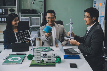 Carbon offset price report CO2 emission. Future growth Net zero waste in ESG ethical SME office...