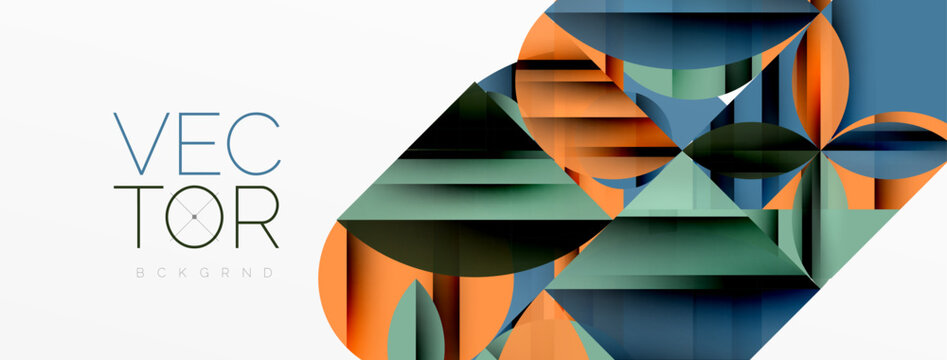 Circle, square, triangle shapes geometric minimal background