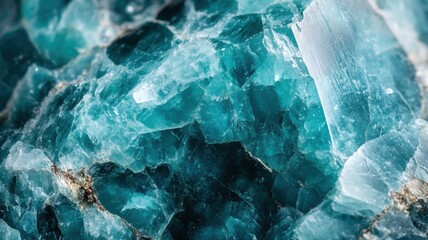 Obraz premium Close-up of an amazonite stone showcasing intricate textures.