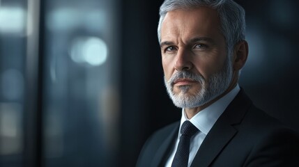 business businessman office mature middle aged meeting man portrait corporate manager black created using generative ai technology