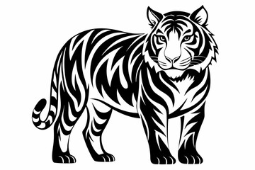 Tiger silhouette vector illustration