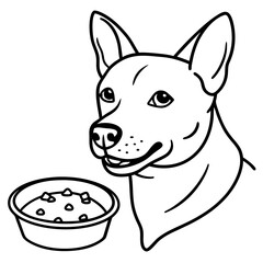 Hand drawn dog food