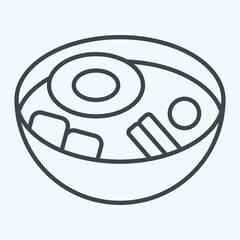 Icon Bibimbap. related to Korea symbol. line style. simple illustration